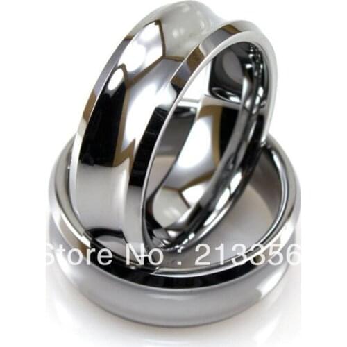 Free Shipping!Wholesales Cheap Price Promotion Sales! USA Hot Selling Mens Tungsten Wedding Rings Concave and Beveled Ring