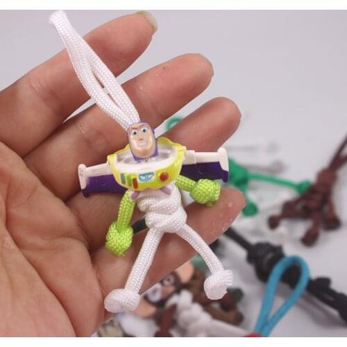 Cute Buzz Lightyear Super Heros Paracord Buddy Keychain Ultra Portable Novelty Handmade Carabiner Accessories 550 Cord for Cars