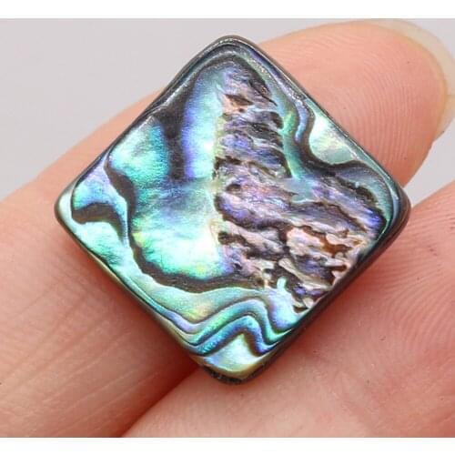 Natural Abalone Shell Loose Beads Square Accessories Handmade Crafts DIY Exquisite Retro Jewelry Bracelet Necklace 16x16 mm