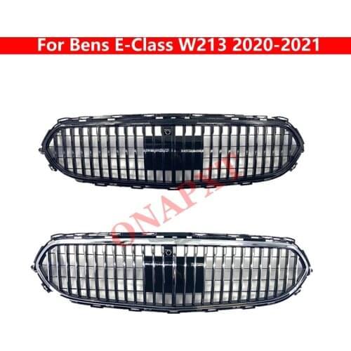 For E-Class W213 2020-2021 to Maybach Car Styling Center Grill Vertical bar ABS Plastic Front Bumper Middle Grille