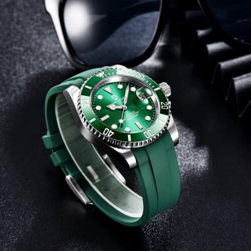 2020 PAGANI DESIGN Mens Mechanical Watch Automatic Date Luxury Green Watch Mens Waterproof Clock Japan NH35 Relogio Masculino