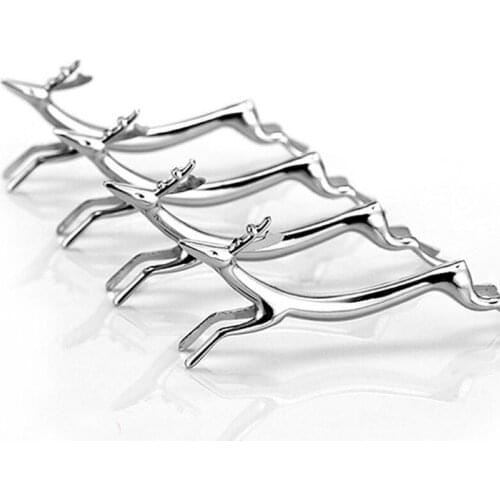 Zinc Alloy Chopsticks Storage Holders Japanese Cute Running Deer/Dogs Spoon Fork Knife Rack Table Decoration Kitchen Accessories