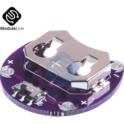 For Arduino LilyPad Coin Cell Battery Holder CR2032 Battery Mount Diy Kit Electronic PCB Small Slide Switch Board For Arduino
