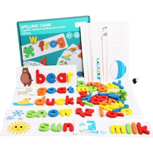 Kids 26 English Alphabet Letters Word Spelling Game Early Cognition Education Toy Spelling Practice Word Spelling Game Toys