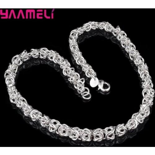 Europes American Fashion Jewelry Accessories Mens Punk Necklace 925 Sterling Silver High Quality Chain With Lobster Clasps