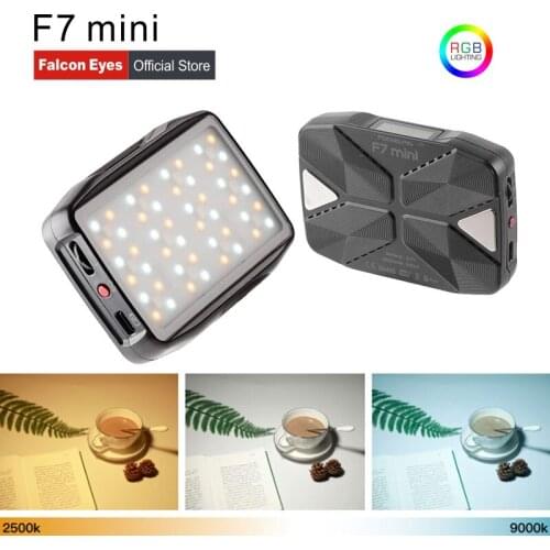 Falcon Eyes 5W Pocket RGB LED Light Android & iOS APP Control Adsorbable For Video/Youtube/Vlog On Camera Fill Lamp F7 mini