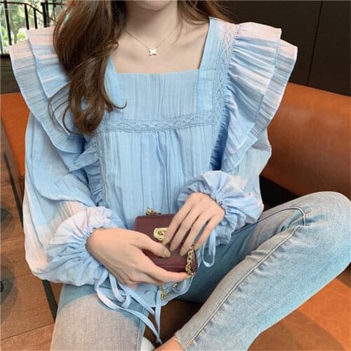 HziriP Light Blue Blouses