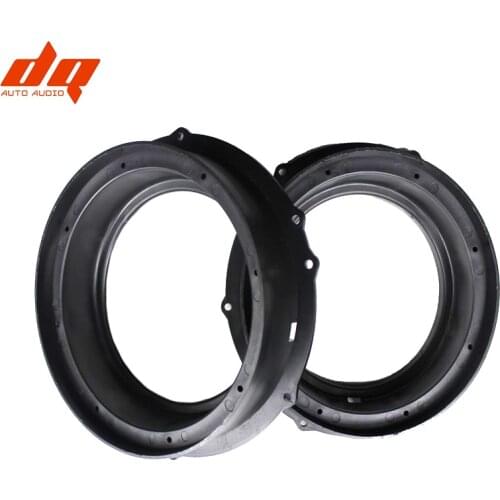 2PCs 6.5'' Front Door Stereo Speaker Mat for Vw Magotan Skoda Passat Adapter Plates Bracket Ring Mat Black nylon