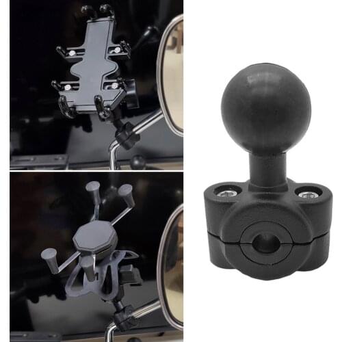 Mounting Base with 1 inch Ball for 8.2-14mm Motorcycle Mirror Phone Holder Mount Sports Action Video Cameras Accessories