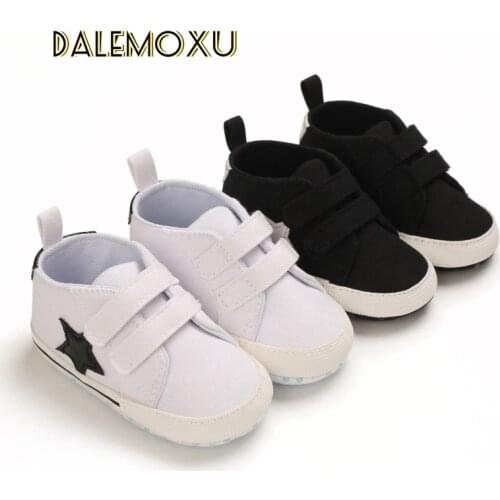 Star Canvas Shoe Baby Boy Girl 1 Year Infant Newborn Toddler Flat Sport Cotton Non-slip Soled Sneakers Fashion Casual Soft Shoes