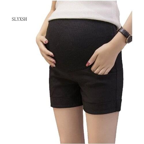 Summer Maternity Shorts Pregnancy Clothes Pants For Pregnant Women Clothing Elastic Waist Casual Pants Gravida Mother Wear 2018