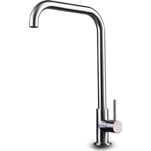 Hot sales new design classic 304 stainless steel faucet with brushed finish kitchen faucets brushed faucet UPC deck mounted
