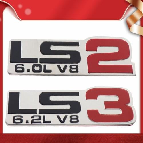LS2 6.0L V8 LS3 6.2L V8 Engine Car Fender Side trunk Nameplate Decal Emblem Badge Sticker