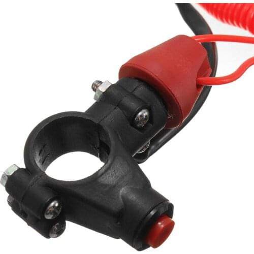 Reliable Safety Tether Lanyard 7/8 Inch Handlebars Motorcycle Universal Emergency Kill Engine Switch Stop Tether Closed ATV