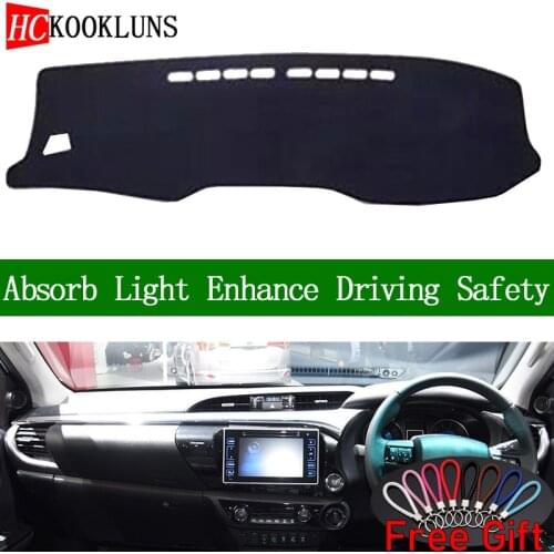 For Toyota Hilux SR5 REVO Hi-Rider 2015 2016 2017 2018 Right Hand Drive Dashboard Cover Car Stickers Carpet Interior Accessories