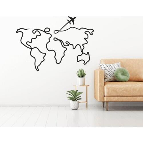 World map wall stickers adventure stickers, map car stickers home bedroom fashion decoration, car rear window car stickers dt05