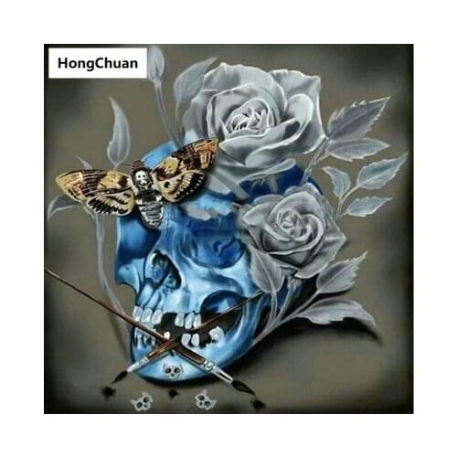 New product cartoon skull diamond painting DIY mosaic handmade 5D diamond embroidery cross stitch kit home decoration Christmas