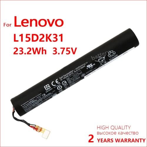 Genuine Battery L15D2K31 Tablet Battery for LENOVO YOGA 3 Tablet-850M Yt3-850F YT3-850 YT3-850M YT3-850L L15C2K31 3.75V 6200MAH
