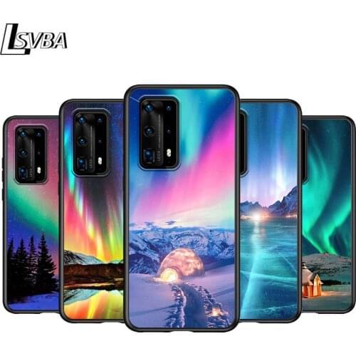 Romantic Northern Lights For Huawei P Smasrt 2018 2019 2020 2021 Smart S/Z Smart Plus Smart Pro Black Soft Cover Phone Case