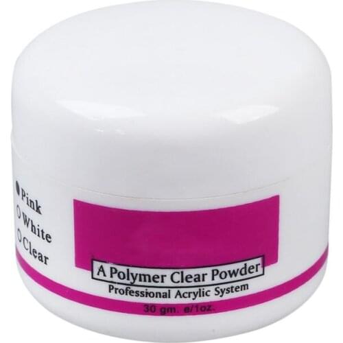 Pink Nail Art Tips Crystal Polymer Powder