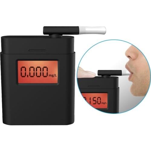 LCD Handheld Alcohol Tester 360-degree Rotating Blow Alkohol Tester Car Gadgets Accurate Breath Analyzer Breathalyzer Detector
