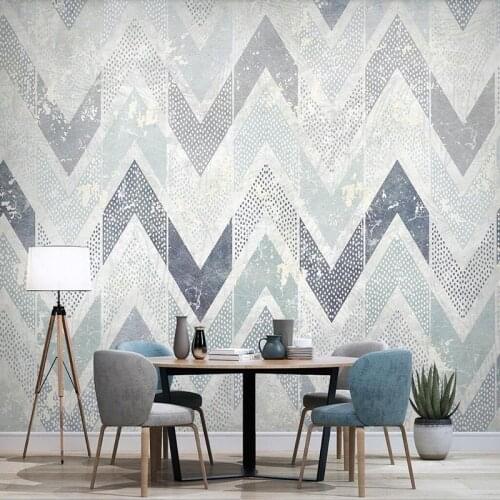 3D Custom Photo Modern Mural Wallpaper Roll For Living Room Simple Geometric Triangle Mural Painting Background Childrens' Room