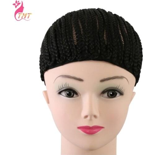 Synthetic Braided Wig Caps Crochet Cornrows Cap For Easier Sew In Caps for Making Wig Glueless Hair Net Liner Crochet Wig Caps