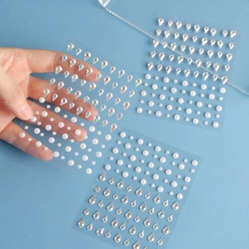 Tear drill Tattoo Diamond Makeup Eyeshadow Face Sticker Jewel Eyes Makeup pearl Body Face Art Eyes Sticker Temporary Tattoos