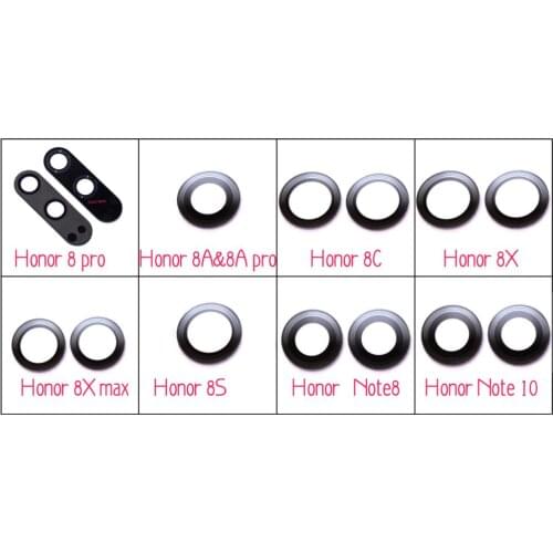 Original rear back camera lens glass replacement for Huawei Honor 8A 8C 8X 8S Honor8 pro Honor Note 8 10 Note8