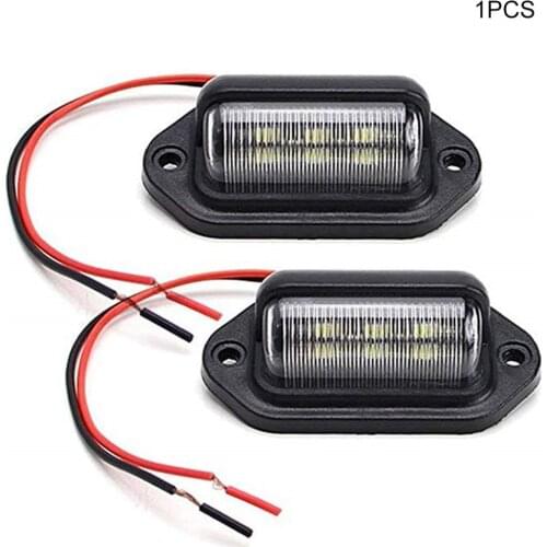 1Pcs DC 12V Car Rear Trunk Switch Assembly License Plate Lamp Warm White Light Reverse Rear License Plate Lamp