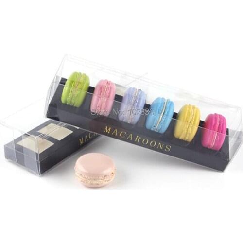 Bakery Food Package Kraft Cardboard Box Wedding Favor Party Gift Craft Macaron Cake Paper Boxes With Clear PVC Window