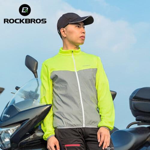 ROCKBROS Cycling Bike Bicycle Reflective Outdoor Vest Running Safety Jersey Sleeveless Breathable Vest Night Walking Vest Coat