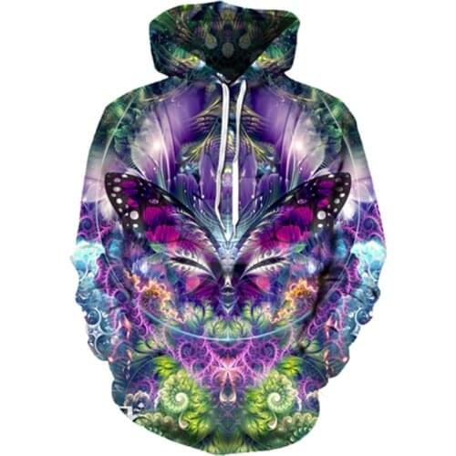 Womens Hoodie Psychedelic Mandala Harajuku 3D Printing Sportswear Fashion Cool Long Sleeve Pullover Rock Clothing Spring New