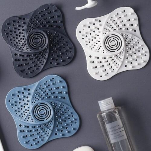 1Pcs 3Colors Multipurpose Sink Strainer Plug Hair Catcher Drain Covers TPR Anti-blocking Kitchen Supplies For Bathroom