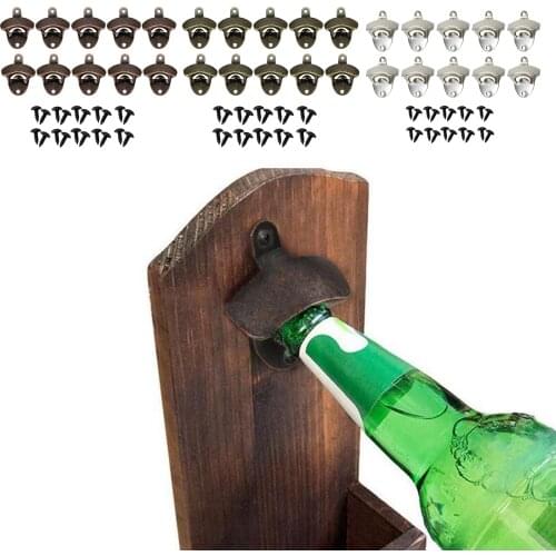 10 Pack Zinc Allloy Wall Bottle Opener Bar Accessories Beer Cap Remover Tool