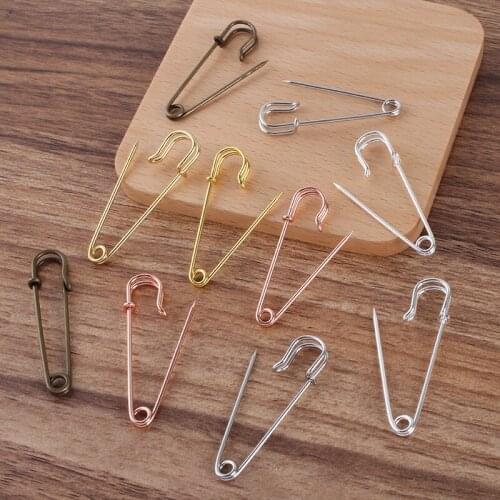 10 Pieces/Lot 51mm Copper Brooch Pin Base Clasp Jewelry Making Accessories