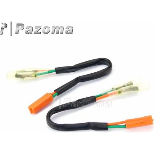 2 Pcs Motorcycle Turn Signal Indicator Wire Adapter Plug Connector for Kawasaki Ninja 250R ZX-6R ZX-9R ZX-10R Z750 Z800 Z1000