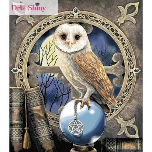 2017 5D diy diamond painting Owl Animal picture cross stitch wall sticker full square drill diamond ribbon embroidery crafts