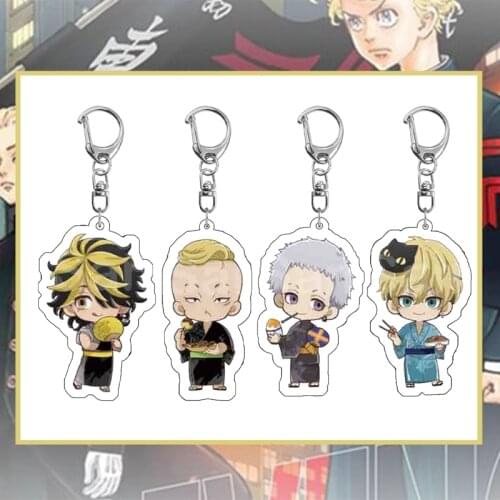Tokyo Revengers Anime Cosplay Keychain Manjiro Ken Takemichi Hinata Atsushi Chibi Kawaii Bag Pendant fans Collection Props