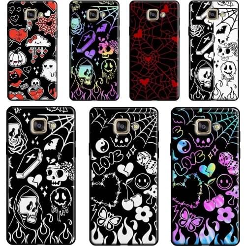Y2K Doodle Graffiti Indie Aesthetic Phone Case For Samsung Galaxy J7 J5 J3 2017 A3 A5 J1 2016 J6 J4 Plus A6 A8 A7 A9 J8 2018