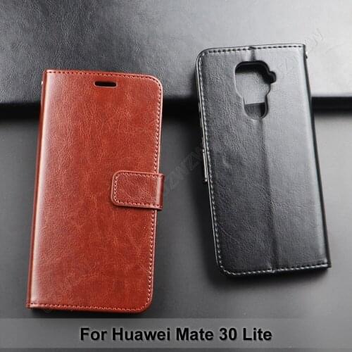 For Huawei Mate 30 Lite Flip Wallet PU Leather Case Cover