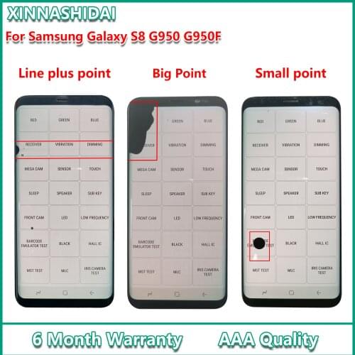 100% tested Super AMOLED LCD For Samsung Galaxy S8 G950 G950F LCD Display Touch Screen Digitizer Assembly With Black Dots