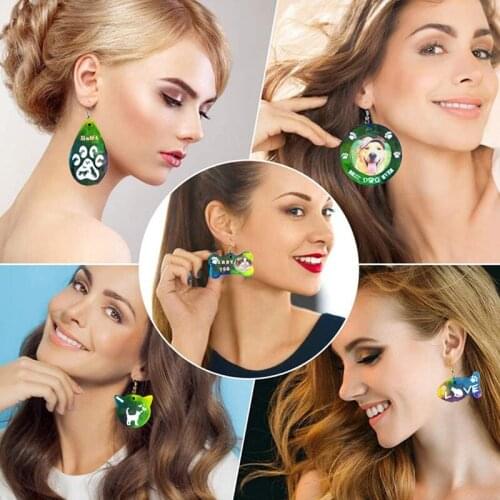 DIY Crystal Epoxy Resin Mold Pet Anti-lost Tag Mold Pet Earring Keychain Mold