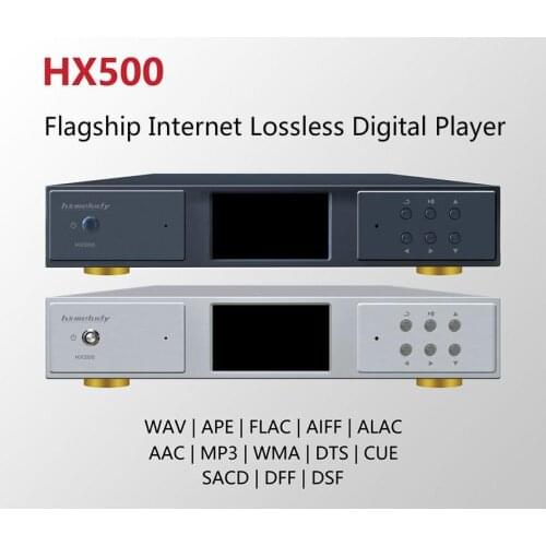 Hxmelody HX500 AK4497 PCM768KHz 32Bit DSD1024 LCD DST64 SACD APP DNLA Digital Turntable Lossless CD Music Player Remote Control