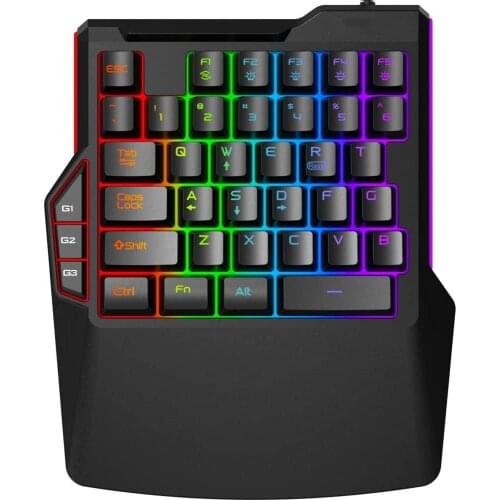 One-Handed Gaming Mechanical Keyboard for Desktop, Computer, PC