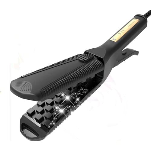 Ceramic Hair Corrugated Iron Hair Straightener Crimper Fluffy Hairstyle Electric Curler Wave Hair Corrugation Crimped Iron 220V