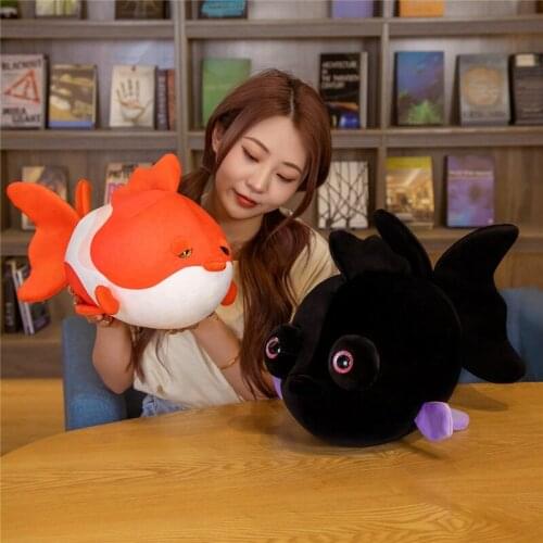 Creative 35/50CM So Cute Super Soft Plush Flounder And Goldfish Children Plushie Toys Home Decor Bed Sofa Pillow For Kids Gifts