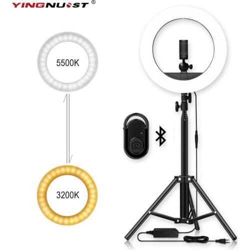 Photo Studio Camera Phone Video 14inch 55W 240PCS LED Ring Light 5500K Photography Dimmable Ring Lamp With 200CM Tripod
