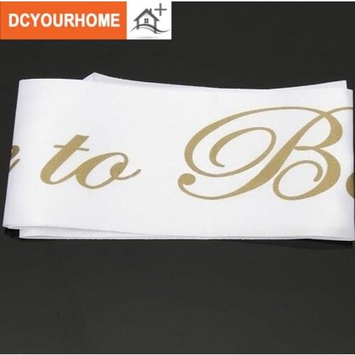White & Gold Bride To Be Sash Girls Hen Bachelorette Night Bridal Shower Party