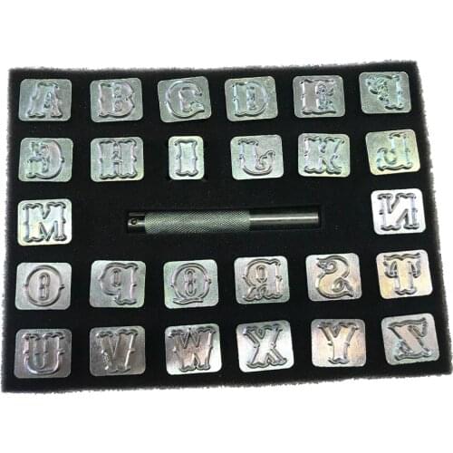 Hot Sale Alphabet printing tool Carving Leather Art Alphabet Set Letters Stamp Handmade Durable Portable Metal DIY Tools